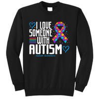 Blue Autism Tee I Love Someone With Autism Awareness Tall Sweatshirt