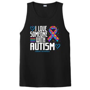 Blue Autism Tee I Love Someone With Autism Awareness PosiCharge Competitor Tank