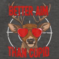Better Aim Than Cupid Funny Valentines Day Deer Hunter Vector Backpack
