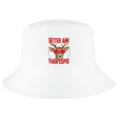 Better Aim Than Cupid Funny Valentines Day Deer Hunter Cool Comfort Performance Bucket Hat