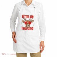 Better Aim Than Cupid Funny Valentines Day Deer Hunter Apron