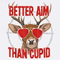 Better Aim Than Cupid Funny Valentines Day Deer Hunter Sustainable Bucket Hat