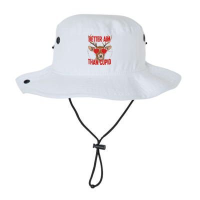 Better Aim Than Cupid Funny Valentines Day Deer Hunter Bucket Hat