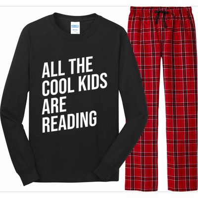 BookLover All The Cool Are Reading Bookworm Gift Long Sleeve Pajama Set