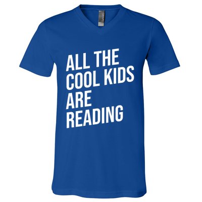 BookLover All The Cool Are Reading Bookworm Gift V-Neck T-Shirt