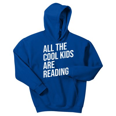 BookLover All The Cool Are Reading Bookworm Gift Kids Hoodie