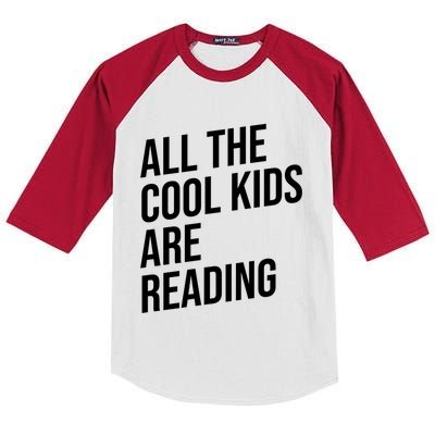 BookLover All The Cool Are Reading Bookworm Gift Kids Colorblock Raglan Jersey