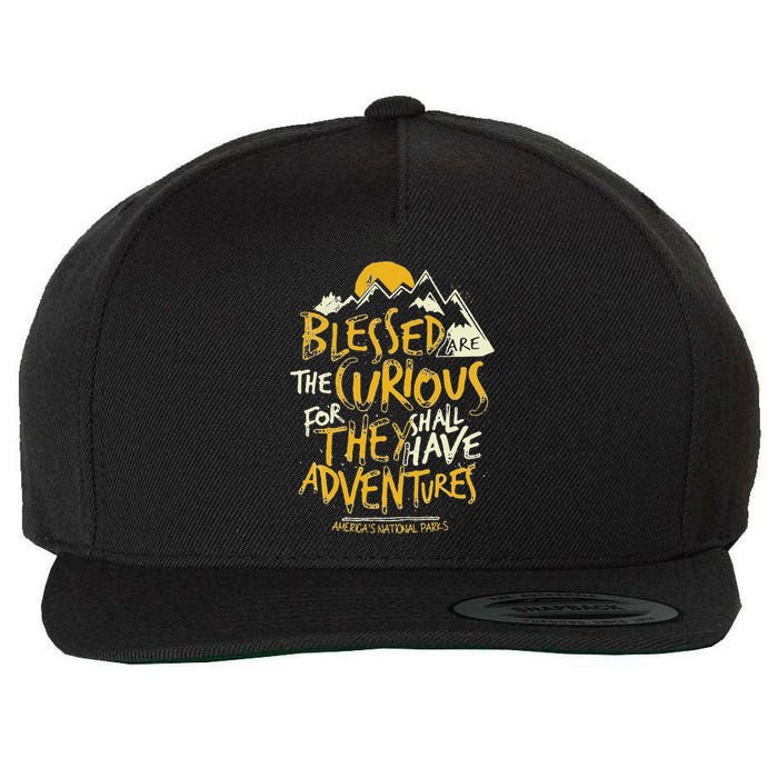 Blessed Are The Curious Wool Snapback Cap