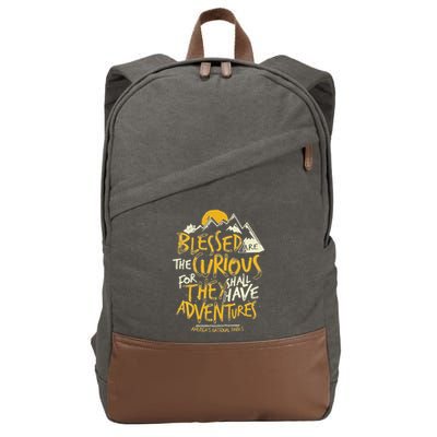Blessed Are The Curious Cotton Canvas Backpack