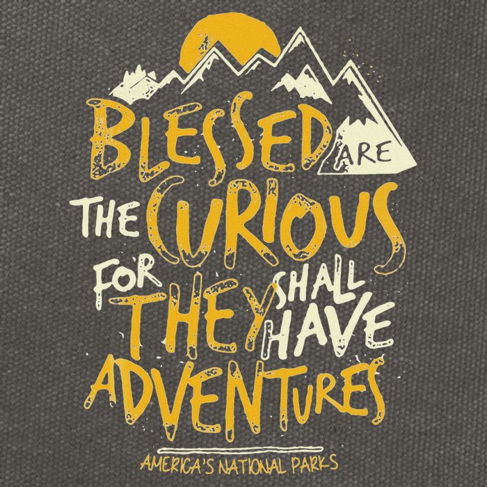 Blessed Are The Curious Cotton Canvas Backpack