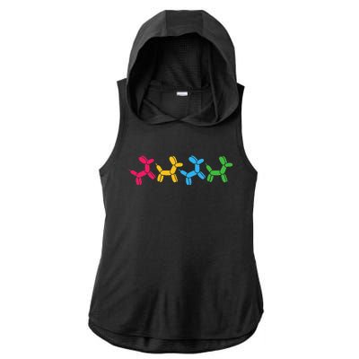 Balloon Animal Twister Party Balloon Artist Ladies PosiCharge Tri-Blend Wicking Draft Hoodie Tank