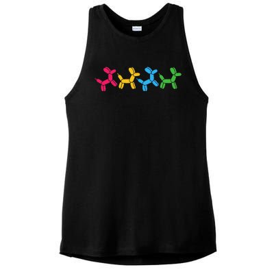 Balloon Animal Twister Party Balloon Artist Ladies PosiCharge Tri-Blend Wicking Tank