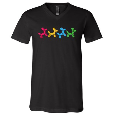 Balloon Animal Twister Party Balloon Artist V-Neck T-Shirt