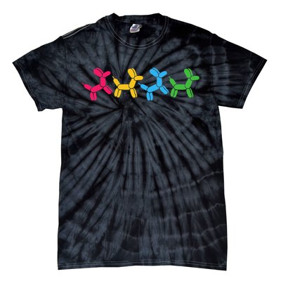 Balloon Animal Twister Party Balloon Artist Tie-Dye T-Shirt