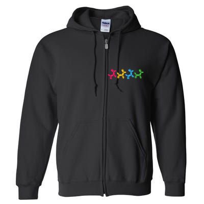 Balloon Animal Twister Party Balloon Artist Full Zip Hoodie