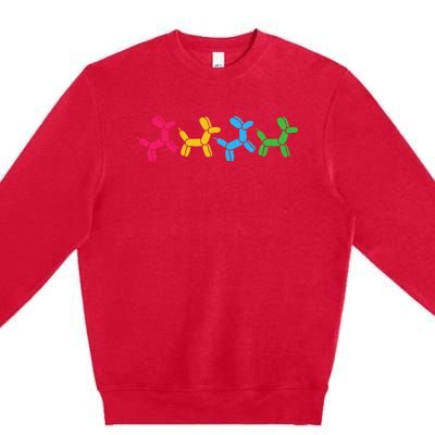 Balloon Animal Twister Party Balloon Artist Premium Crewneck Sweatshirt