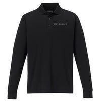 Born Again Trendy Christian Saying Minimal Performance Long Sleeve Polo