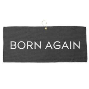 Born Again Trendy Christian Saying Minimal Large Microfiber Waffle Golf Towel