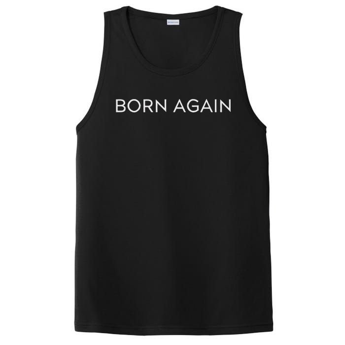 Born Again Trendy Christian Saying Minimal PosiCharge Competitor Tank