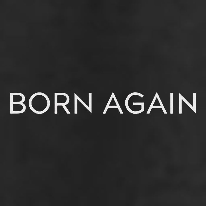 Born Again Trendy Christian Saying Minimal Golf Towel