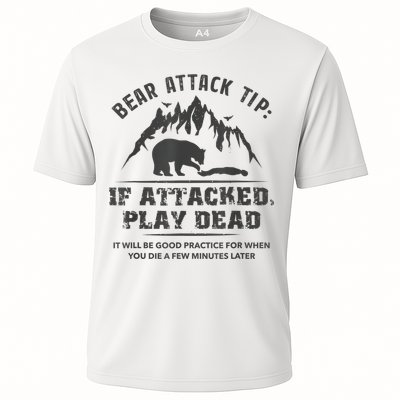 Bear Attack Tip Camping Hiking Travel Adventure Vintage Performance Shirt