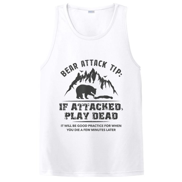 Bear Attack Tip Camping Hiking Travel Adventure Vintage PosiCharge Competitor Tank