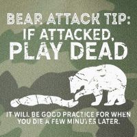 Bear Attack Tip If Attacked Play Dead Legacy Tie Dye Trucker Hat