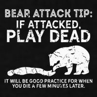 Bear Attack Tip If Attacked Play Dead Ladies PosiCharge Tri-Blend Wicking Tank