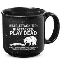Bear Attack Tip If Attacked Play Dead 15oz Campfire Ceramic Mug