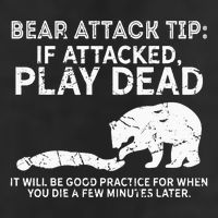 Bear Attack Tip If Attacked Play Dead Knit Cap Winter Beanie