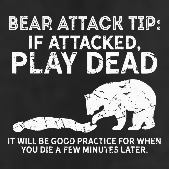 Bear Attack Tip If Attacked Play Dead Knit Cap Winter Beanie