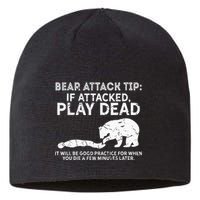 Bear Attack Tip If Attacked Play Dead Sustainable Beanie