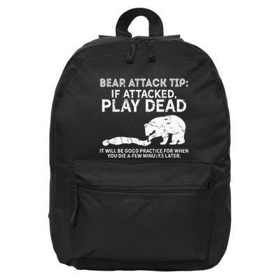 Bear Attack Tip If Attacked Play Dead 16 in Basic Backpack