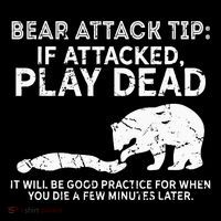 Bear Attack Tip If Attacked Play Dead Magnet