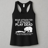 Bear Attack Tip If Attacked Play Dead Womens Tank Top