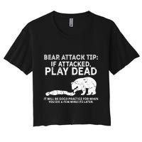 Bear Attack Tip If Attacked Play Dead Crop Top