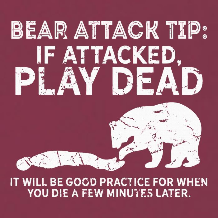 Bear Attack Tip If Attacked Play Dead 16oz Travel Tumbler