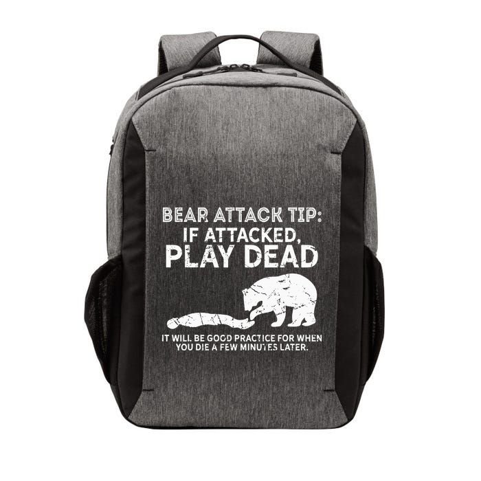 Bear Attack Tip If Attacked Play Dead Vector Backpack