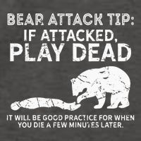 Bear Attack Tip If Attacked Play Dead Vector Backpack