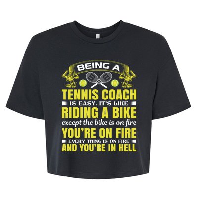 Being A Tennis Coach Is Easy Bella+Canvas Jersey Crop Tee