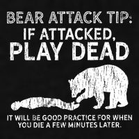 Bear Attack Tip If Attacked Play Dead Ladies PosiCharge Tri-Blend Wicking Tank
