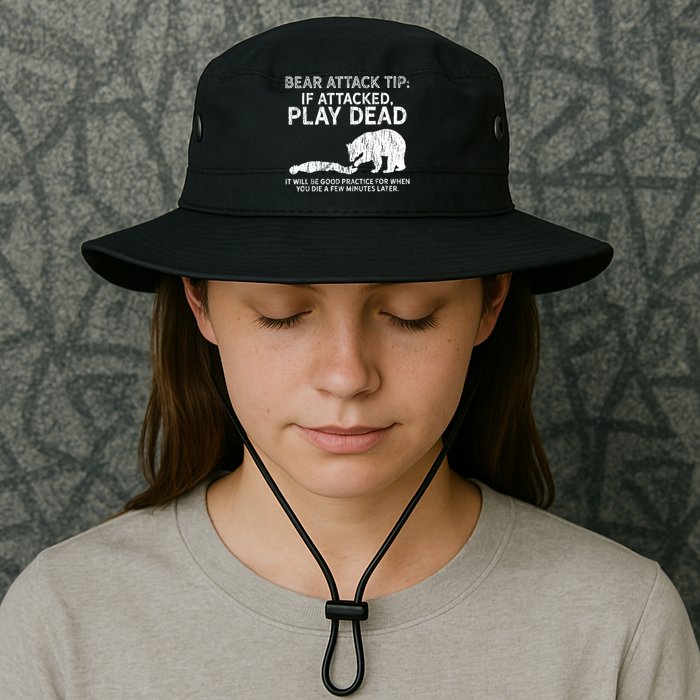 Bear Attack Tip If Attacked Play Dead Bucket Hat