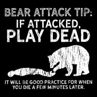 Bear Attack Tip If Attacked Play Dead Bucket Hat