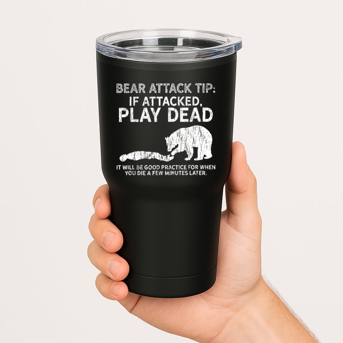 Bear Attack Tip If Attacked Play Dead Tumbler