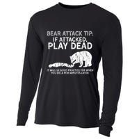 Bear Attack Tip If Attacked Play Dead Cooling Performance Long Sleeve Crew