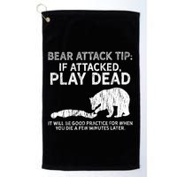 Bear Attack Tip If Attacked Play Dead Golf Towel