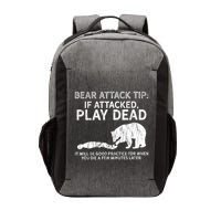 Bear Attack Tip If Attacked Play Dead Vector Backpack