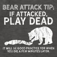 Bear Attack Tip If Attacked Play Dead Vector Backpack