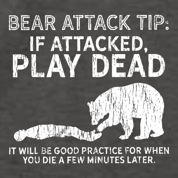 Bear Attack Tip If Attacked Play Dead Vector Backpack