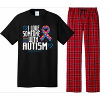 Blue Autism tee I love Someone with Autism Awareness Pajama Set